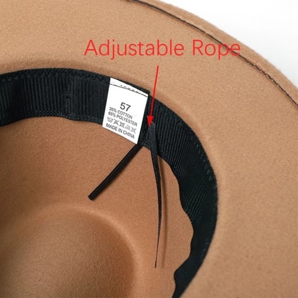 Vegan Wool Fedora Wide Firm Brim Fall Winter Bicolor Hat - Picture 11 of 16